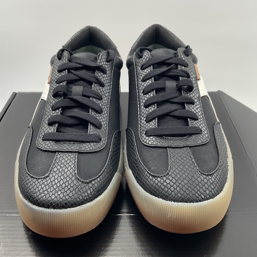Dr Scholls Women Nova Sneaker Black White Snake Embossed Platform Gum Sole - Picture 4 of 11